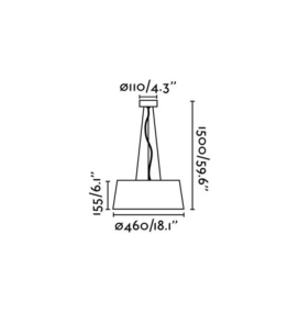 Lámpara colgante led Faro Aina 40W blanca