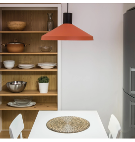 Lámpara colgante decorativa Faro Kombo E27 Ø40cm terracota