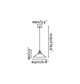 Lámpara colgante decorativa Faro Marlin E27 negra