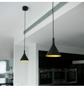 Lámpara colgante led decorativa Faro Pam 11W negra