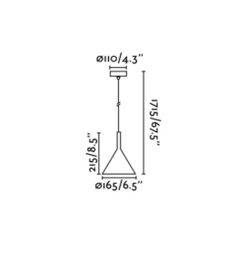 Lámpara colgante led decorativa Faro Pam 11W negra