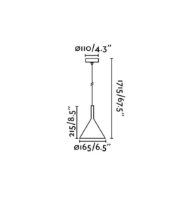 Lámpara colgante led decorativa Faro Pam 11W blanca