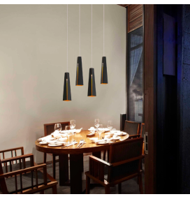 Lámpara colgante led decorativa Faro Pluma 6W negra