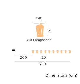 Guirnalda led Newgarden Hiama cable