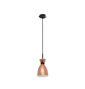 Lámpara colgante decorativa Faro Retro E14 cobre y negra