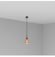 Lámpara colgante decorativa Faro Retro E14 cobre y negra