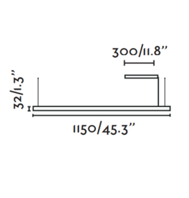 Lámpara colgante Faro Vico 115 superficie 30W negra
