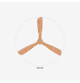 Ventilador de techo Faro Lantau níquel y pino Ø168cm