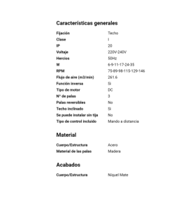 Ventilador de techo Faro Lantau níquel y pino Ø168cm