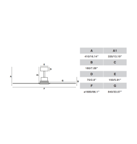 Ventilador de techo Faro Lantau níquel y marrón Ø168cm