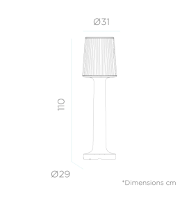 Lámpara de pie led Carmen 110 batería recargable de Newgarden