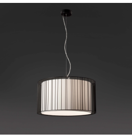 Lámpara colgante decorativa Faro Linda E27 negra