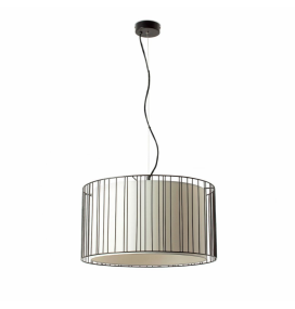 Lámpara colgante decorativa Faro Linda E27 negra