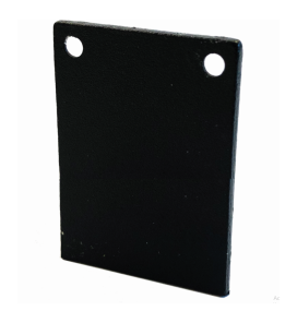 Tapas finales para carril de superficie o de empotrar magnético negro