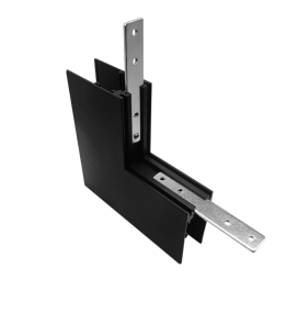 Conector exterior para carril de superficie magnético negro