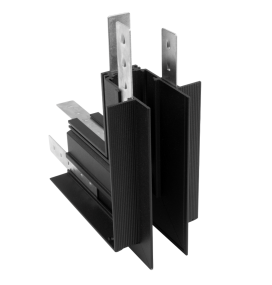 Conector exterior para carril de empotrar magnético negro