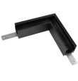 Conector unión L para carril de superficie Slim magnético negro