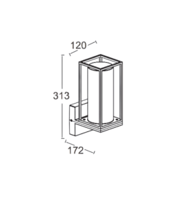Aplique de pared Lutec Flair negro E27