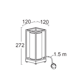 Lámpara de mesa Lutec Flair negra E27