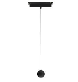 Foco colgante led carril magnético Bola 7W negro