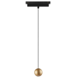 Foco colgante led carril magnético Bola 7W negro/oro