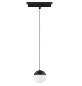 Foco colgante led carril magnético Bola 10W negro dimmable