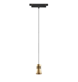 Foco colgante led carril magnético 12W negro/oro