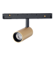 Foco led carril magnético 5W negro/oro