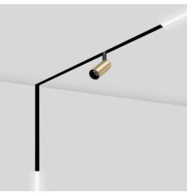 Foco led carril magnético 5W negro/oro