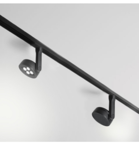 Foco led carril magnético 10W negro