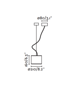 Lámpara colgante decorativa Faro Mambo 210 con tensor