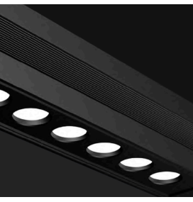 Foco lineal COB led carril magnético 12W negro