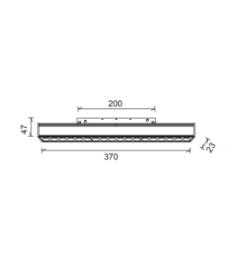 Foco lineal COB led carril magnético 18W negro