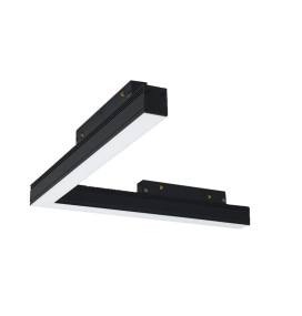 Foco Angulo difusor led carril magnético 16W negro dimmable