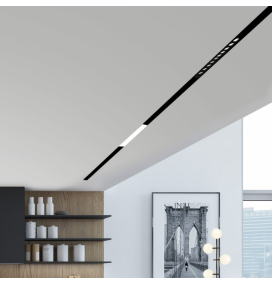 Foco lineal difusor led carril magnético 8W negro