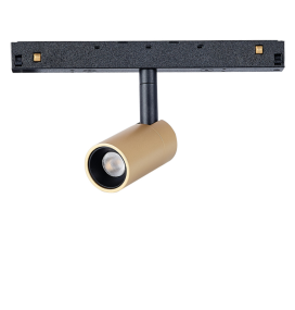 Foco led carril magnético 5W negro/oro dimmable