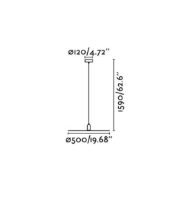 Lámpara colgante decorativa Faro Plat E27 blanca