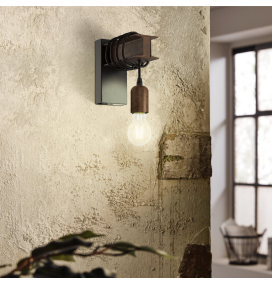 Aplique de pared Eglo Townshend 4 marrón y negro