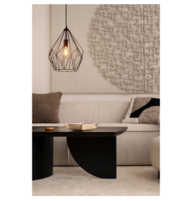 Lámpara colgante decorativa Eglo Carlton negra