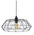 Lámpara colgante decorativa Eglo Carlton 2 negra