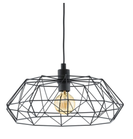 Lámpara colgante decorativa Eglo Carlton 2 negra