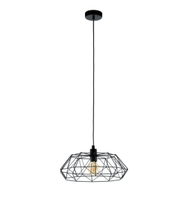 Lámpara colgante decorativa Eglo Carlton 2 negra