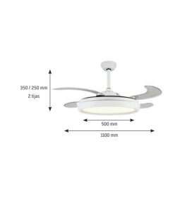 Ventilador led de techo Jueric Niza blanco