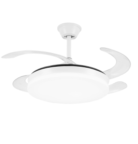 Ventilador de techo led Isabella L con aspas retráctiles 45-90W blanco
