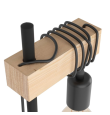 Lámpara de mesa Eglo Townshend madera y negra