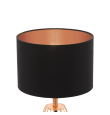 Lámpara de mesa Eglo Carlton 2 negra y cobre