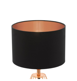 Lámpara de mesa Eglo Carlton 2 negra y cobre