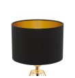 Lámpara de mesa Eglo Carlton 2 negra y oro