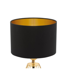 Lámpara de mesa Eglo Carlton 2 negra y oro