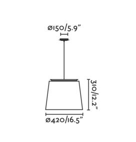 Lámpara colgante decorativa Faro Savoy blanca